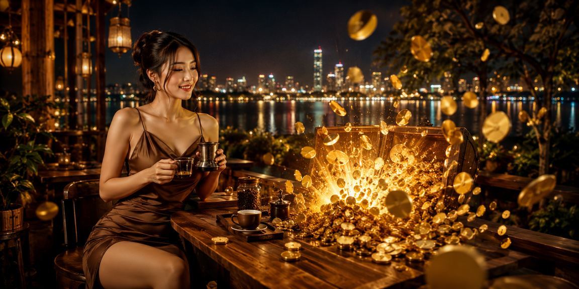 Người dùng Hà Nội đọc điều khoản sử dụng dịch vụ cá cược trực tuyến bên tách cà phê