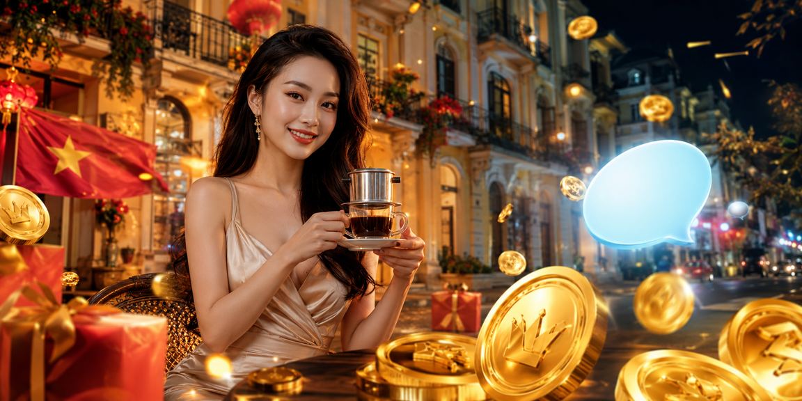 Người dùng VIP tại Hà Nội kiểm tra ưu đãi bonus trên điện thoại tại quán cà phê